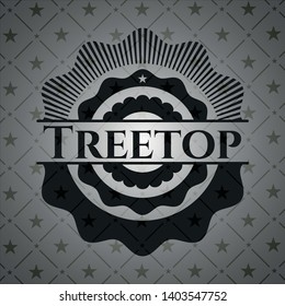 Treetop realistic dark emblem. Vector Illustration. Detailed.