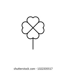 Trefoil, four leaves icon. Simple thin line, outline vector of Saint Patrick's Day icons for UI and UX, website or mobile application