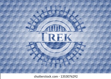 Trek blue polygonal emblem.