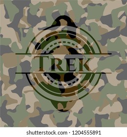 Trek on camouflage texture