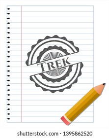 Trek pencil effect. Vector Illustration. Detailed.