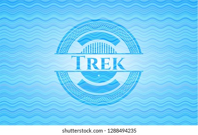 Trek water wave concept style badge.
