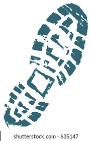 Trekkers boot print. (Space in the middle of the shoe to add your logo.)