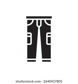 Trekking Cargo Pants Filled Icon Vector Illustration