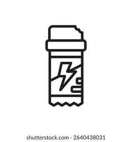 Trekking Energy Bar Outline Icon Vector Illustration