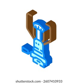 trekking gas burner stove isometric icon vector. trekking gas burner stove sign. isolated symbol illustration