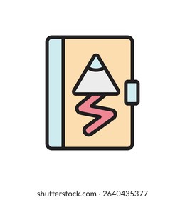 Trekking Guide Book Icon Vector Illustration