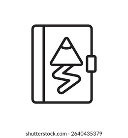 Trekking Guide Book Outline Icon Vector Illustration