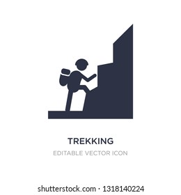 trekking icon on white background. Simple element illustration from Sports concept. trekking icon symbol design.
