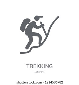 Trekking icon. Trendy Trekking logo concept on white background from camping collection. Suitable for use on web apps, mobile apps and print media.