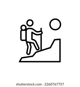 Trekking icon in vector. Logotype