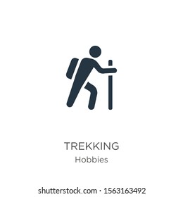 Trekking icon vector. Trendy flat trekking icon from hobbies collection isolated on white background. Vector illustration can be used for web and mobile graphic design, logo, eps10
