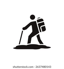 trekking icons isolated on White Background. Flat style design
