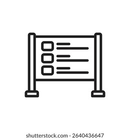 Trekking Instruction Outline Icon Vector Illustration