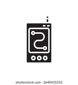 Trekking Navigator Filled Icon Vector Illustration