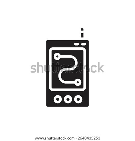 Trekking Navigator Filled Icon Vector Illustration