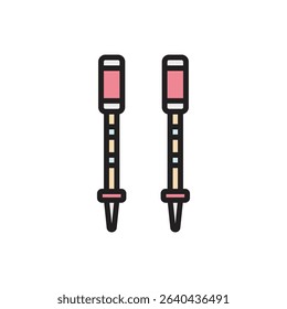 Trekking Pole Icon Vector Illustration