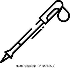 Trekking Pole outline icon vector illustration
