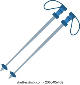 trekking stick can be used running in winter