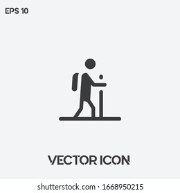 Trekking vector icon illustration. Ui/Ux. Premium quality.