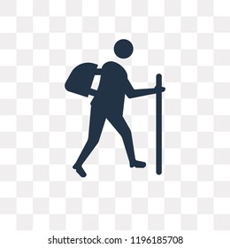 Trekking vector icon isolated on transparent background, Trekking transparency concept can be used web and mobile