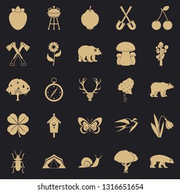 Trekking in the wild icons set. Simple set of 25 trekking in the wild vector icons for web for any design