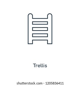 Trellis concept line icon. Linear Trellis concept outline symbol design. This simple element illustration can be used for web and mobile UI/UX.