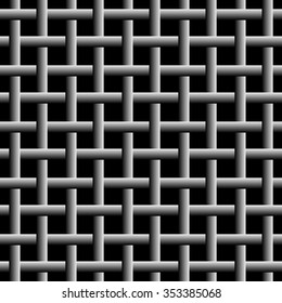 Trellis, grid, mesh background. Overlapping, weaved lines.