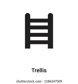 Trellis icon vector isolated on white background, logo concept of Trellis sign on transparent background, filled black symbol