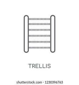 Trellis linear icon. Modern outline Trellis logo concept on white background from Gym and Fitness collection. Suitable for use on web apps, mobile apps and print media.