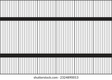 Trellis of pattern vector. Design vertical stripe black on white background. Design print for illustration, texture, textile, wallpaper, background. Set 4