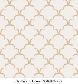 trellis seamless pattern with quatrefoil shapes. Classic beige background for wallpaper, textile, silk, scarf, tiles. Simple, elegant royal backdrop