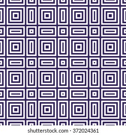 Trellis. Seamless tiled background of blue and white square geometric grid. Oriental traditional Japanese style pattern. Vector illustration.