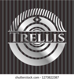 Trellis silvery shiny emblem