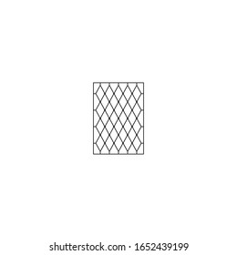 Trellis wall fence vector design.