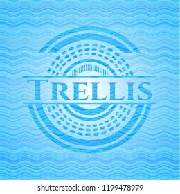 Trellis water wave style badge.