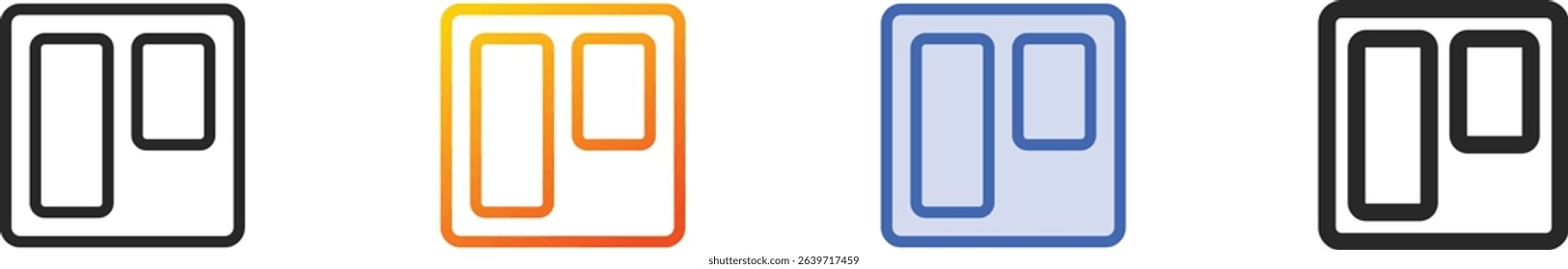 trello icon.Thin Linear, Gradient, Blue Stroke and bold Style Design Isolated On White Background