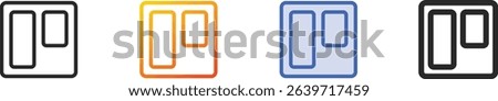 trello icon.Thin Linear, Gradient, Blue Stroke and bold Style Design Isolated On White Background