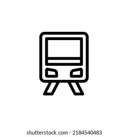 Trem With Outline Icon Vector