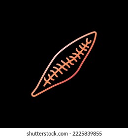 Trematoda vector concept colored icon in thin line style on dark background