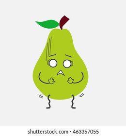 trembling avocado simple clean cartoon illustration