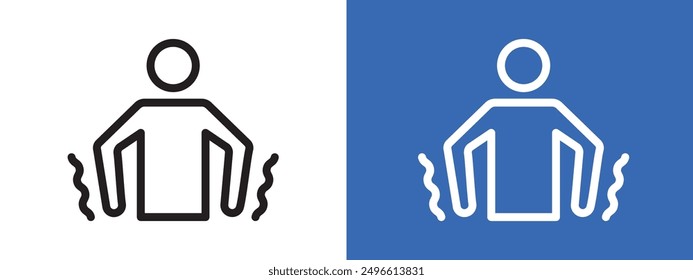Trembling icon logo sign set vector outline