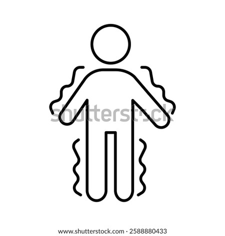 Trembling icon Vector logo set flat