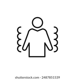 Trembling logo sign vector outline
