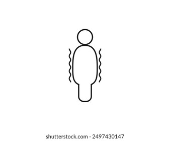 Trembling, people, health icon. Vector illustration.