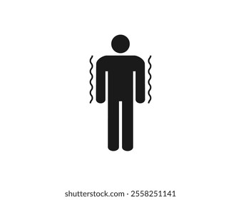 Trembling, people, health icon. Vector illustration.