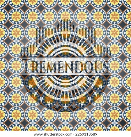 Tremendous arabesque emblem. arabic decoration. 
