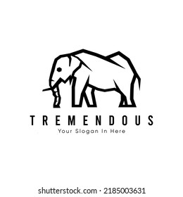 Tremendous Elephant iconic symbol and Vector illustration