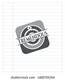 Tremendous pencil effect. Vector Illustration. Detailed.