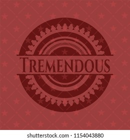 Tremendous realistic red emblem